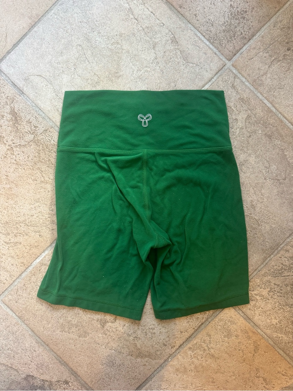 Aritzia Forest Green High-Waist Bike Shorts